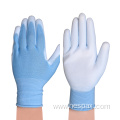 Hespax Customized 13G Anti-static PU Palm Work Gloves